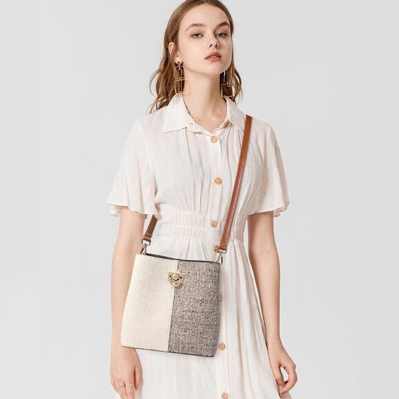 KALIDI Crossbody Purses for Women Vegan Leather Bucket Bag Fashion Ladies Crossb - Picture 3 of 9